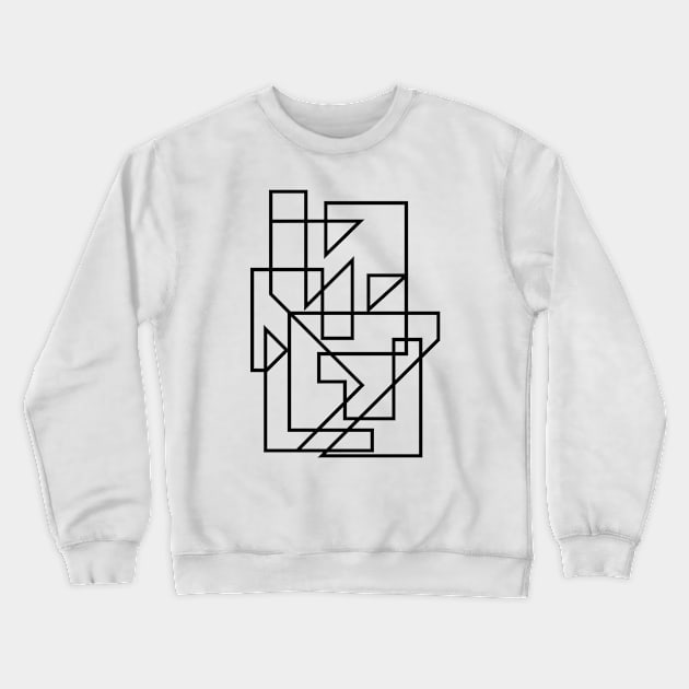 Black Lines Poster II Crewneck Sweatshirt by fivemmPaper